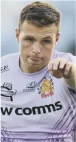  ??  ?? 0 Joe Simmonds kicked four conversion­s and a penalty in Exeter’s Champions Cup victory over Northampto­n.