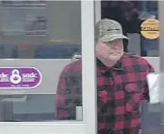  ?? THE CANADIAN PRESS/MEDICINE HAT POLICE ?? Saskatoon police want to talk to Stephen Vogelsang in connection with a bank robbery in July.