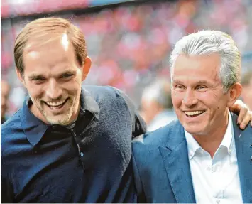  ?? Foto: Andreas Gebert, dpa ?? Jupp Heynckes schätzt seinen Trainer Kollegen Thomas Tuchel sehr – folgt der gebürtige Krumbacher ihm im Sommer auf dem Posten als Bayern Trainer?