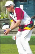  ??  ?? Canterbury’s Mike Hutchinson is a semi finalist in the unbadged singles