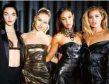  ??  ?? Mariacarla Boscono, Candice Swanepoel, Joan Smalls and Doutzen Kroes