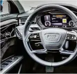  ??  ?? Voll digitalisi­ert: Audi-A8-Cockpit