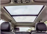  ??  ?? Generously sized panoramic sunroof helps enhance the feeling of space within the cabin and it’s one of the many things I’ve come to like about the Creta