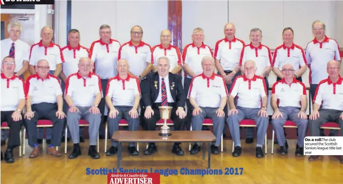  ??  ?? On a roll The club secured the Scottish Seniors league title last year