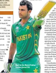  ?? AP ?? Manofthe Match Fakhar Zaman scored 114.