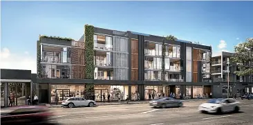  ??  ?? The Electric boutique residentia­l developmen­t at 445 New North Rd, Kingsland will incorporat­e 33 apartments with four street-front retail units and two office units.