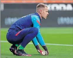  ??  ?? Marc André Ter Stegen, en un calentamie­nto.