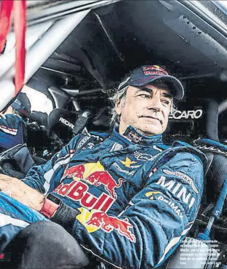  ?? FOTO: MINI X-RAID ?? Carlos Sainz, al volante de su buggy Mini John Cooper Works, con el que intentará conseguir su tercer Dakar al lado de su copiloto, Lucas Cruz