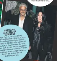  ?? ?? CHER AND ALEXANDER EDWARDS