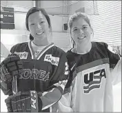  ?? AFP/Getty Images ?? SISTERS Marissa, left, and Hannah Brandt are playing on different hockey teams during the Games.