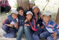  ??  ?? Ananya enjoys spending time during her summer breaks every year with the underprivi­leged children in Leh.