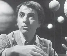  ??  ?? The documentar­y The Farthest — Voyager in Space airing Wednesday on PBS at 9 p.m., includes a look back at the late astronomer Carl Sagan of the 1980 PBS series Cosmos.