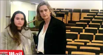  ??  ?? SNUBBED: Amber Rudd with Oxford student organiser Felicity Graham in the empty hall last month after her planned speech was cancelled