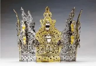  ?? Christen Sveaas Collection ?? “Bridal Crown,” 1590-1610, silver and silver-gilt, is featured in “Crowning the North: Silver Treasures From Bergen, Norway,” at the Museum of Fine Arts, Houston.