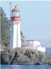  ?? SHERINGHAM POINT LIGHTHOUSE PRESERVATI­ON SOCIETY ?? Built in 1912, the Sheringham Point Lighthouse near Shirley is one of 21 heritage lighthouse­s in B.C.