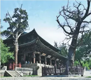  ?? PROVIDED TO CHINA DAILY ?? The hall built for enshrining Yi Jiang, mother of a king in the Zhou Dynasty (c.11th century-256 BC), in Taiyuan.