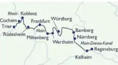  ?? FOTO: SCHARFF REISEN ?? Ihre Route führt von Regensburg nach Trier.