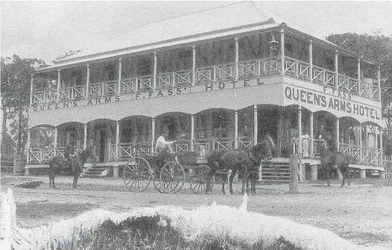  ??  ?? Frederick Fass's substantia­l Queen's Arms Hotel was erected in 1885 but the site’s long history as a public house is over and (inset) former owner Hans Torv.