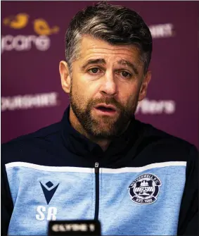  ??  ?? Motherwell manager Stephen Robinson had to release players