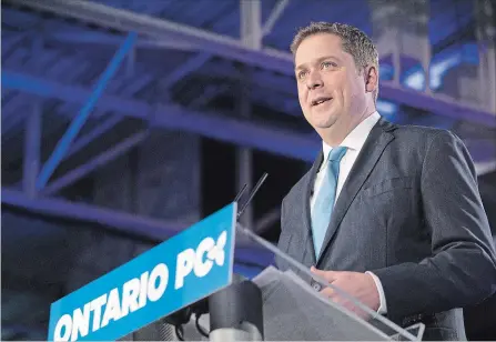  ?? CHRIS YOUNG THE CANADIAN PRESS ?? Conservati­ve Leader Andrew Scheer’s gun policy includes seven new policy measures.