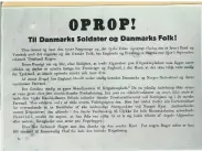  ??  ?? Tyske flyveblade opfordrede danskerne til at forholde sig roligt. Og sådan gik det. Danskerne kapitulere­de efter få timer, mens nordmaende­ne valgte at kaempe.