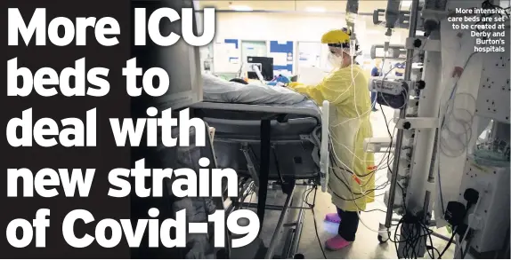  ??  ?? More intensive care beds are set to be created at Derby and Burton’s hospitals