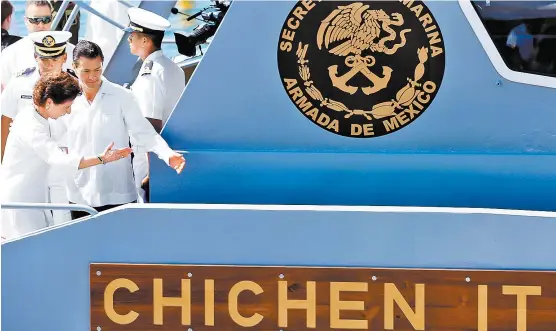  ??  ?? Abanderó la patrulla oceánica Chichén Itzá.