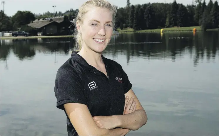  ?? DAVID BLOOM ?? Joanna Brown of Guelph, Ont., is the only Canadian who has been able to finish a race on the ITU World Triathlon Series tour so far this season.