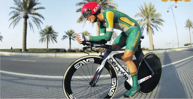  ?? Picture: Getty Images ?? WATER OFF A DUCK’S BACK. Ashleigh Moolman-Pasio has taken it all in her stride despite having a tough road in the world of competitiv­e women’s cycling.