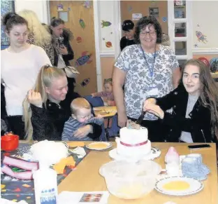  ??  ?? Families at The Family Nurse Partnershi­p third anniversar­y celebratio­n event