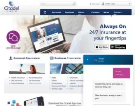  ??  ?? Citadel Insurance has launched its new live service chat