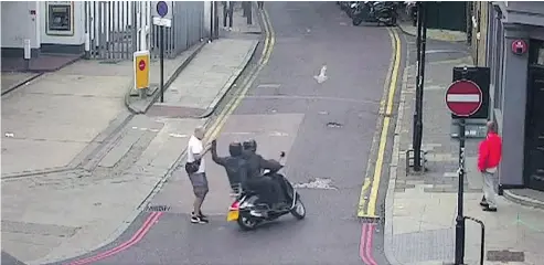  ?? PHOTOS: METROPOLIT­AN POLICE ?? A daily average of more than 60 crimes were committed by people on powered two-wheel vehicles between June 2017 and May 2018 in London. The crimes include bag snatching, cellphone robberies and store break-ins.