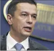  ?? (Photo MaxPPP) ?? Sorin Grindeanu, le Premier ministre roumain a surmonté, hier, une motion défiance initiée par l’opposition.