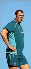  ?? PHOTO: GETTY IMAGES ?? Michael Cheika out running with the Wallabies.