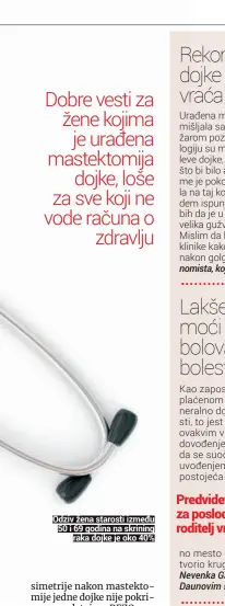  ??  ?? Odziv žena starosti između 50 i 69 godina na skrining
raka dojke je oko 40%