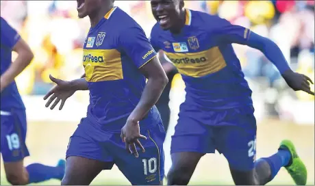  ?? Picture: PHANDO JIKELO ?? Benni McCarthy’s Cape Town City orchestrat­ed a hard-fought 1-0 win over Bidvest Wits in the MTN8 Cup semi-final first leg at Cape Town Stadium yesterday. Attacking midfielder Ayanda Patosi’s first-half goal was the difference in the thrilling encounter.