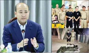  ?? HUN MANY FB ?? Civil service minister Hun Many (left) voiced his support for crackdowns on crimes which affect Cambodia, like the ‘fake’ video creators (right).
