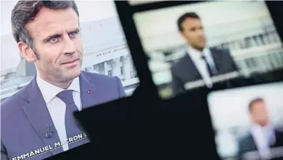 ?? THOMAS SAMSON / AFP ?? Macron está abocado a negociar con dos bloques con fuerte acento euroescépt­ico, Le Pen y Mélenchon
