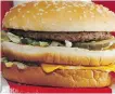  ??  ?? McDonald’s is celebratin­g the 50th anniversar­y of the Big Mac this year.