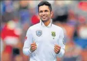  ?? AFP ?? Keshav Maharaj took a careerbest haul in scripting South Africa’s ‘impossible’ win over New Zealand in the second Test.