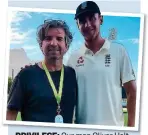  ??  ?? PRIVILEGE: Our man Oliver Holt walking with Stuart Broad