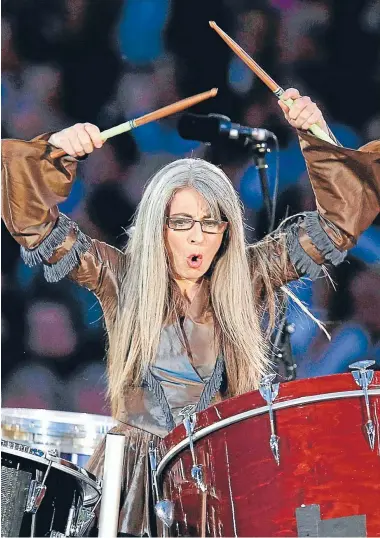  ?? Photos: REUTERS ?? Evelyn Glennie performs the drums during the opening ceremony of the London 2012 Olympics. She owns more than 2000 instrument­s, right.