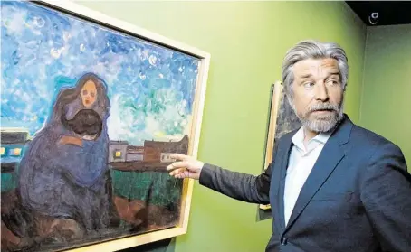  ?? BILD: SN/MUNCH MUSEUM/OVE KVAVIK ?? Der norwegisch­e Schriftste­ller Karl Ove Knausgård im Munch-Museum.