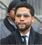  ?? AP FILE PHOTO ?? Actor Jussie Smollett leaves the Leighton Criminal Courthouse in February.