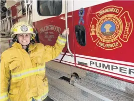  ?? DARRELL COLE • SALTWIRE NETWORK ?? Andrea Bishop is the first female fire chief among Cumberland County’s 16 rural fire department­s. Se was recently named the interim chief of the Collingwoo­d Fire Department after the chief took a leave of absence.