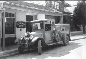  ?? Courtesy photo /Tuolumne County Historical Society,tp761 ?? This 1923 Buick commercial vehicle was purchased by undertaker C. Henry Burden in March of that year. Referred to as a casket wagon, its general use was for conveying the deceased to the undertakin­g house and at times was used as a hearse where burials were in more inaccessib­le places. It was said the machine had high power and would negotiate any of our hills without difficulty.