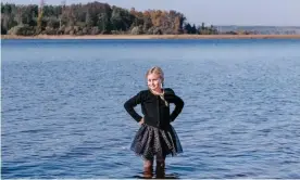  ?? Photograph: Hilda Grahnat/Guardian ?? Scandi cheer … Saga Vanecek, who found a 1,500 year old pre-Viking sword while swimmingin a lake in Sweden.