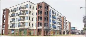  ?? PROVIDED BY HUNINGTON RESIDENTIA­L ?? Renderings of the Vic on Union apartment complex, which is currently on hold.