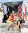  ??  ?? Pop-up: Natalia, middle, in The Gypsy Truck in Ibiza