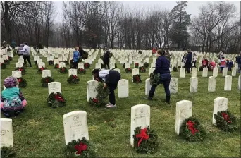  ?? SUBMITTED PHOTO ?? The community can watch the Wreaths Across America ceremony at Mount Moriah Cemetery in Yeadon on Dec. 19 via the Friends of Mount Moriah’s Facebook page. The annual event honors fallen soldiers laid to rest in the historic local cemetery.